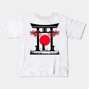 Samurai Torii Gates | Japanese Vibes Kids T-Shirt